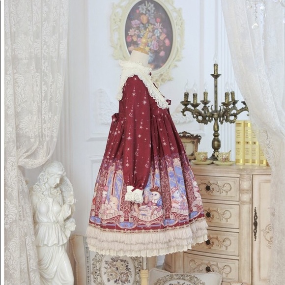 Sold - Honey Honey Cats Astrology Lolita OP Dress Set - Picture 3 of 17